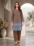 Brown Chikankari